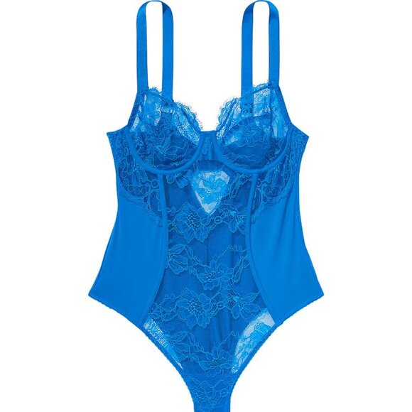 New! Victoria's Secret Lace The Fabulous Curve Full Cup Sheer Teddy 22911 - Picture 1 of 11